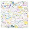 Pegatinas de texto graffiti lindas inspiradoras estilo Ins curativas lindas enérgicas frases cortas aliento diario creativo pegatinas DIY