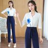 Ropa de trabajo para técnico mujer manga larga otoño esteticista club de salud masaje de pies salón de belleza de alta gama ropa de trabajo 2880