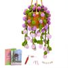 Bolsa de material de ganchillo planta maceta flor tejido video en inglés diy bolsa de material de ganchillo transfronteriza