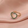 Anillo de Cola Personalizado Estilo Ins Anillo de Moda con Diamante de Amor Diseño Nicho Estilo Frío Anillo Chapado en Oro para Mujer