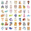 100 Pegatinas Pequeñas de Animales de Dibujos Animados, Sin Repetir, para Laptops, Botellas de Agua, Pegatinas de Graffiti, Mayoreo