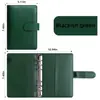 A6 Macaron Cuero PU Transfronterizo Bolsa con Cremallera para Laptop Cuaderno Manual Planificador Financiero de Presupuesto de Efectivo