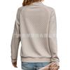 2025 Nuevo Comercio Exterior Transfronterizo Ropa Europea y Americana Estación Independiente Wish Aliexpress Popular Sudadera de Cuello Alto Acolchada de Color Puro