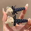 Pinza para el Cabello Melaleuca Otoño e Invierno para Mujer Lazo Estampado Leopardo Exquisita Pinza BB Accesorios para el Cabello Nuevo Estilo 2026 Pinza de Pato de Punto Versátil