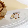 Joias de prata Nafoge atacado anel de prata com flor de jade Hetian natural abertura flor de lótus vintage anel de prata 925 esterlina
