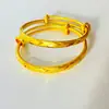 Pulsera de Anillo Liso Oro Arena Método Antiguo Bebé Bebé Luna Llena Oro Simulado No Descolorante Pulsera de Empuje y Tirón para Niños Regalo de Un Año