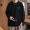 Nueva Camiseta de Manga Larga para Hombre Estilo Hong Kong Otoño Holgada Casual Versátil Top para Hombre Logo Personalizable para Hombre