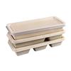 Caixa de Almoço Descartável de Palha, Caixa de Embalagem de Celulose para Fast Food, Caixa de Compartimento Único de Três Compartimentos, Caixa para Salada de Refeição Leve em Estilo Japonês, Caixa Bento
