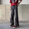 Jeans Lavados Degradados con Sentido de Diseño Retro Americano para Hombre y Mujer Primavera y Otoño Pierna Ancha Tubo Recto Aspecto Viejo Pantalones Slim Modernos