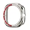 Capa de PC com escala bicolor galvanizada vazada, adequada para Samsung Watch9 Ultra2 47mm, moldura de casca dura semi-fechada