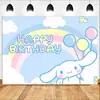 Amazon Sanrio Tema Culomi Tela de Fondo para Fotografía Accesorios para Fiesta de Cumpleaños Infantil Pancarta Decorativa