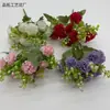 Clavel Simulado de 5 Pétalos y 10 Cabezas Ramo Pequeño Flor Artificial Arreglo Floral Camino de Boda Decoración para el Hogar Material de Flor de Seda Transfronterizo