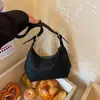 Estilo Coreano Ins Gran Capacidad Bolso de Hombro Único para Viajes Escolares Bolso Tote Pequeño Fresco Artístico para Mujer Moda Versátil Bolso Grande