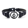 Pulsera de moda con nota negra retro, pulsera de piel de vaca para hombre, regalo de productos básicos de Yiwu, una generación de cabello