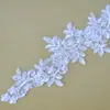 Accesorios para vestidos de novia, ribetes de encaje rojos, blancos, negros y azules, materiales, parches de flores bordadas, aplicaciones florales, aplicaciones de tela.