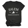 Salem est 1626 Amazon Wish sitio independiente camiseta de mujer de manga corta con cuello redondo de moda y única camiseta básica