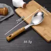 Mango de madera maciza espátula grande engrosada cucharón de sopa mango largo cuchara anti-quemaduras para servir en casa sopa gachas gachas finas cuchara para remover salteados
