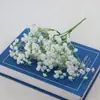 Simulação do feixe de haste de plástico macio gesso flores secas gipsofila atacado flores artificiais flores decorativas de casamento flor de simulação fotografia de flores