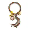 Pulsera Tejida a Mano de Hilo de Algodón de Tíbet Trenzada Wuye Manjushri Zorro Hada Thangka Pulsera de Reencarnación Pulsera Tejida a Mano Estilo Tíbet