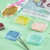 Caja de Almacenamiento Transparente para Cuentas, Caja de Almacenamiento Categorizada y Dividida, Caja de Plástico para Cuentas, Juego de Cajas Cuadradas Pequeñas