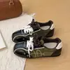 Zapatos de Entrenamiento Alemanes Ocultos para Aumentar la Altura para Mujer 2026 Otoño Nuevos Versátiles con Suela Gruesa Moda Estampado de Leopardo Zapatos Versátiles para Viajar y Uso Casual para Mujer