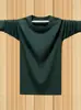 Camiseta de Manga Longa de Outono para Jovens, Antirrugas, Top Justo e Confortável, Camisa de Outono com Gola Redonda Estilo Coreano, Camada Base Resistente a Manchas e Desgaste