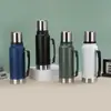 Taza Termo Termo Botella de Acero Inoxidable 304 de Gran Capacidad con Asa para Viajes al Aire Libre Deportes Montañismo Ciclismo