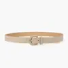 Cinturón Fino de Color Caramelo Estilo Coreano para Mujer, Cinturón de Cuero Versátil y de Moda para Combinar con Jeans y Vestidos, Cadena Decorativa para la Cintura, Sencillo y de Alta Gama