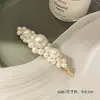 Exquisito y de alta gama clip para el pelo con pedrería estilo coreano para mujer, nuevo modelo 2026, pinza de pico de pato para la frente, pasador recto para flequillo lateral
