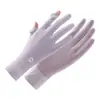 Nuevos Guantes de Protección Solar para Mujer Seda de Hielo Ciclismo Delgados Antideslizantes Transpirables Exposición Anti-UV Dedos Guantes de Conducción de Verano