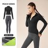 Chaqueta Deportiva de Otoño e Invierno con Forro Polar para Yoga, Correr, Fitness, Ajustada, Pantalones de Yoga Slim, Ropa de Yoga Gruesa Lulu, Traje