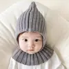 Gorro de Elfo Tejido para Bebé Otoño e Invierno Engrosado Cálido Protección para Orejas Cortavientos Gorro Tipo Pulóver Rojo Lindo Gorro para Bebé y Niños