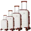 Maleta de Viaje Transfronteriza de ABS Mate con Ruedas Universales y Candado de Combinación, Maleta de Viaje de 20 pulgadas 24 pulgadas 28 pulgadas Se Puede Anidar Dentro de Otras Maletas