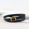 Cinturón Negro Decorativo Vintage Delgado para Mujer Cinturón Simple Versátil Coreano para Jeans con Hebilla Lisa Venta al por Mayor