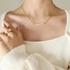 Collar de perlas naturales de agua dulce estilo barroco retro simple, cadena para clavícula femenina de acero de titanio, una generación de cabello