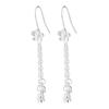 Pendientes chapados en plata S925 con borlas de flores para mujer, ligeros, de lujo, de alta calidad, con diseño de nicho, temperamento INS, gancho para la oreja de lirio.
