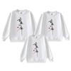 Ropa Estampada 'Futuro Brillante' para Padres e Hijos Sudaderas de Otoño 2026 Nuevo Estilo Familia de Tres Tops Casuales Combinación Familiar Manga Larga