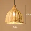 Luminária Pendente Criativa de Rattan para Restaurante, Loja de Hot Pot, Casa de Campo, Lanterna de Bambu Estilo Japonês, Pousada, Luminária Pendente Vintage Chapéu de Palha de Rattan