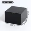 Conjunto de 6 Peças de Suportes de Exibição de Acrílico Branco, Exibição de Mesa de Sobremesa Cubo Preto, Suporte de Exibição de Caixa Transparente de Cinco Lados