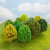 Mesa de arena modelo árbol musgo decoración micro paisajismo fondo árbol falso simulación modelo paisajismo fresno árbol de Navidad árbol falso