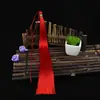 Fleco Rojo con Borlas Material Hecho a Mano para DIY Broche Hanfu Estilo Antiguo Adorno Colgante Cortina de Linterna Colgante para Coche Fleco con Borlas