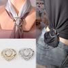Anillo de amor de diamantes de alta calidad pañuelo de seda para la cintura botón de ropa camiseta camisa bajo de gabardina moda versátil nudo de esquina hebilla