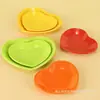 Plato Creativo de Melamina Plato Corazón Plato para Snacks de Frutas Plato para Pasteles de Forma de Corazón de Plástico Plato Especial para Desayuno Plato para Platos Fríos Vajilla