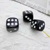 Dados cuadrados con agujero inclinado DIY, dados divertidos de acrílico, cuentas para cadena de teléfono móvil, anillo colgante, accesorios para pulsera
