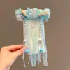 Par de Grampos Acessórios Super Fada Hanfu Grampos Antigos para Cabelo Infantis Acessórios de Cabelo com Borla de Bebê Princesa Grampo de Cabelo Estilo Chinês para Menininha