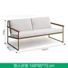 Sofá de Rattan para Exterior Varanda Mesa Pequena de Lazer e Cadeiras Pátio Impermeável Proteção Solar Terraço Exterior Villa Modelo Quarto Móveis