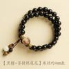 Pulseira de Sândalo Verde para Mulheres, Brinquedo de Madeira, Contas de Sândalo Dourado Natural, Agarwood, Pulseira de Lótus de Sândalo Preto para Mulheres, Agarwood