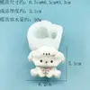 Laço Bichon Urso Urso Pão Nariz de Urso Aperte Molde de Silicone Grau Alimentício DIY Gesso Ornamento Molde de Vela