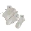 Nuevos Calcetines para Mujer de Bordado Digital Tendencia Primavera/Verano 2025 Estilo Coreano Simples Transpirables Calcetines Tipo Barco Calcetines Finos para Mujer