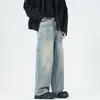Roupa Masculina Fengshe / Nova Coleção Primavera e Outono Calça Jeans Larga Solta Tendência Estilo Americano para Homens